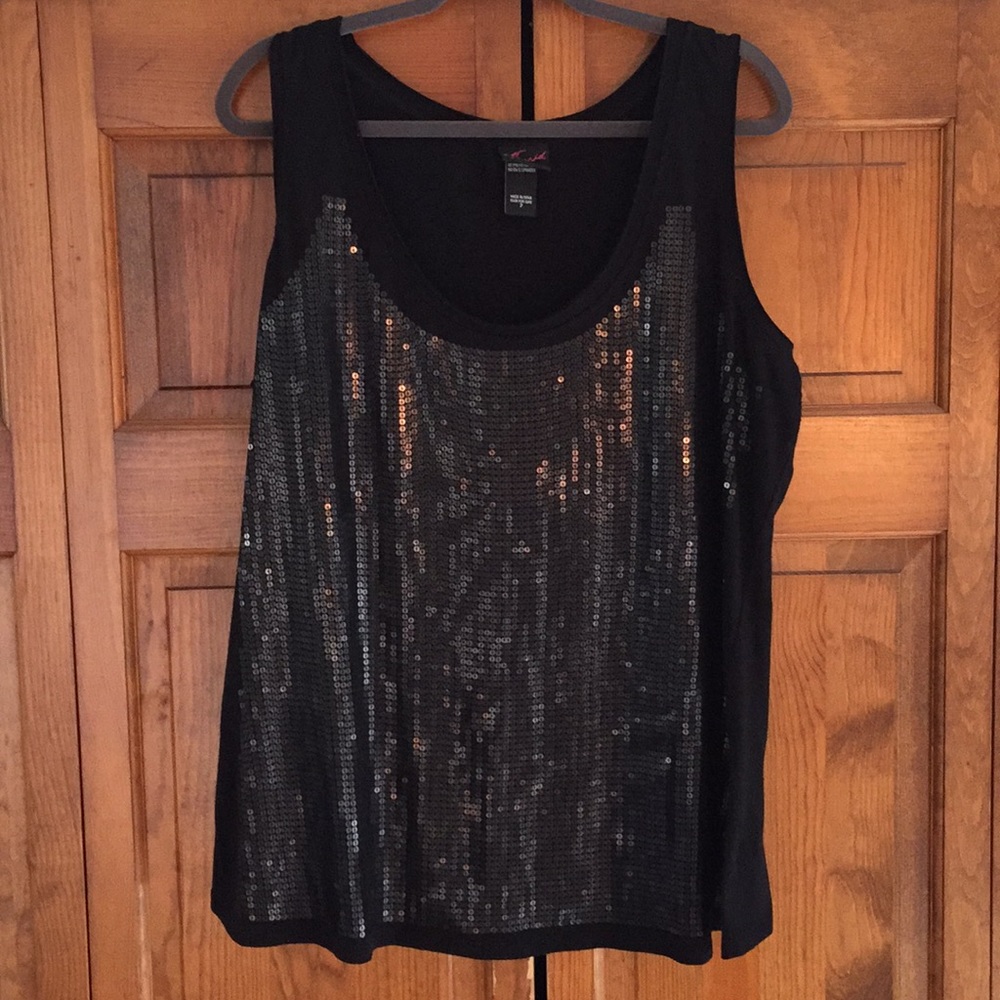 Torrid Black Sequin Tank top